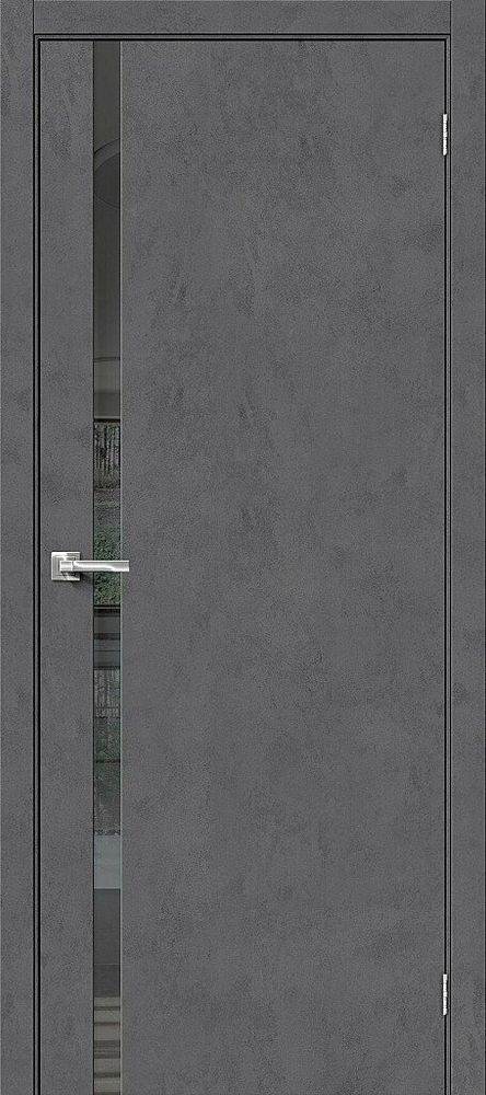 Дверь Браво-1.55 / Цвет Slate Art / Стекло Mirox Grey / Двери Браво