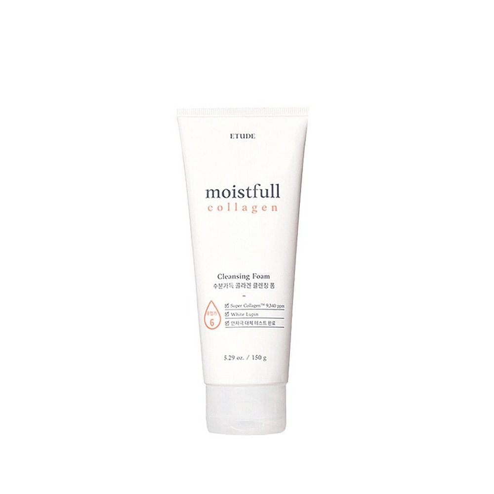 Etude House Moistfull Collagen Cleansing Foam коллагеновая пенка для умывания