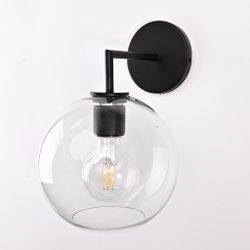 Бра Rh Utilitaire Globe Shade Single Sconce Black By Imperiumloft
