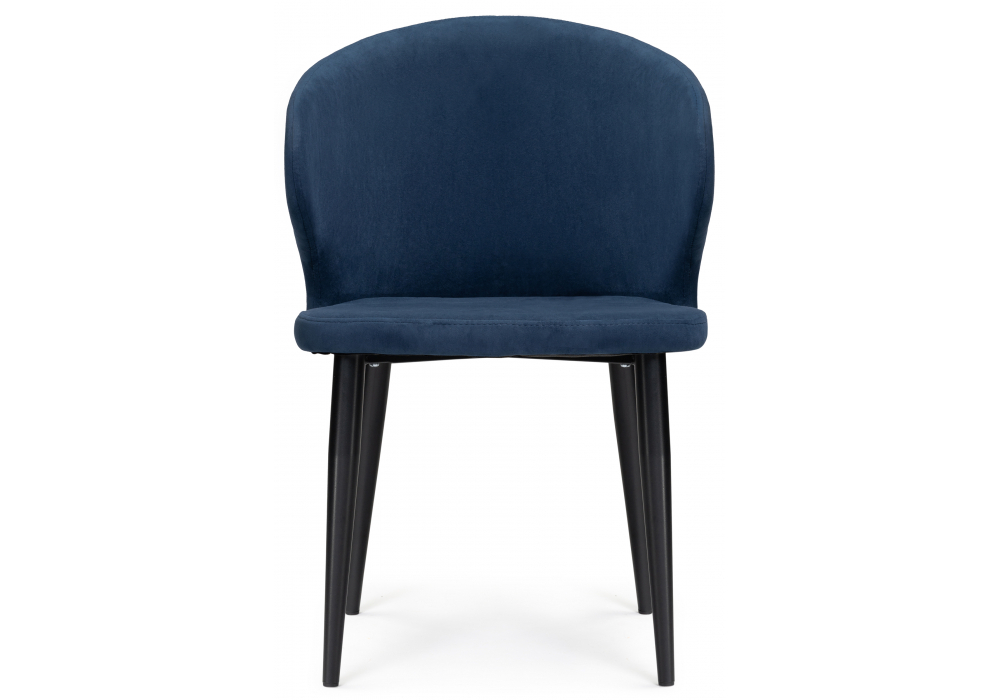 Стул на металлокаркасе Woodville Алсисар темно-синий, черный, ножки черные
