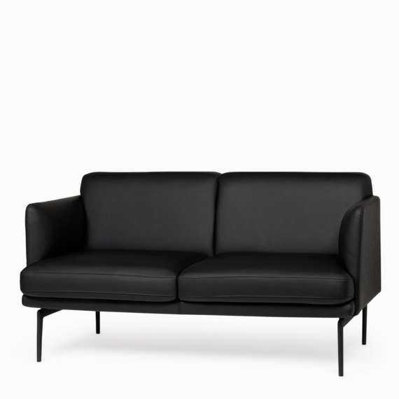 Диван Bisq 156 см, черная кожа