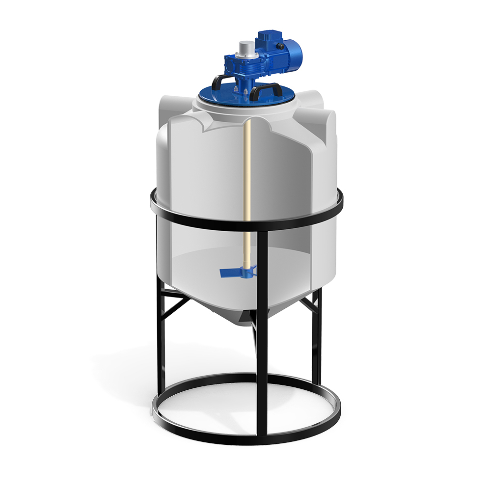 Ёмкость с лопастной мешалкой Полимер-Групп K 200 л. конусная (720x720x1452см;) - арт.559206