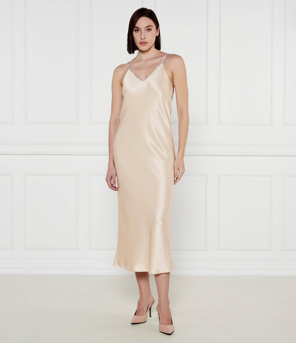 Сатиновое платье Marc Cain - бежевый(YC 21.19 W46)