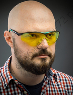 KRAFTOOL BASIC жёлтые, стекло-моноблок с покрытием устойчивым к истиранию и запотеванию, открытого типа, защитные очки (110318)