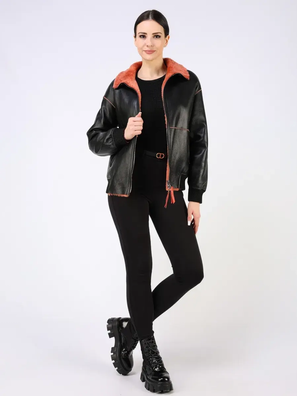 Двусторонняя дубленка зимняя шуба