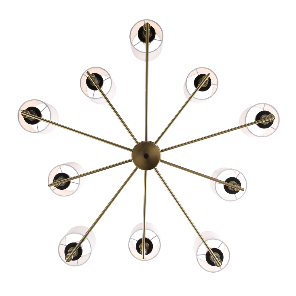 SL1404.303.10 Люстра подвесная ST-Luce Латунь/Прозрачный E14*10 40W ВЕРИТАС