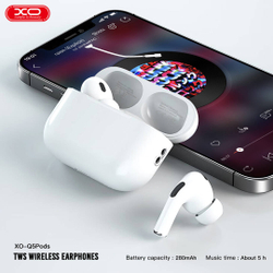 Гарнитура Bluetooth для смартфона XO Q5Pods для смартфона с беспроводной зарядкой Белый