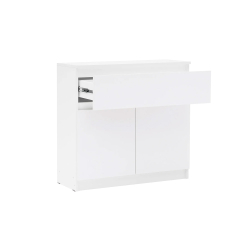 Комод Челси 800 (1 ящик 2 двери), Белый глянец холодный, Белый