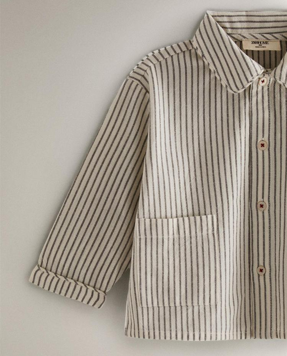 ZARA HOME ДЕТСКАЯ ПИЖАМА НА РОЖДЕСТВЕНСКУЮ ТЕМАТИКУ В ПОЛОСКУ, ЖЕЛТОВАТО-БЕЛЫЙ