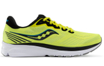 Saucony Ride 14 sports comfort fabric synthetic leather shock absorption, non-slip, wear-resistant, breathable, low-cut casual running shoes men's yellow and black