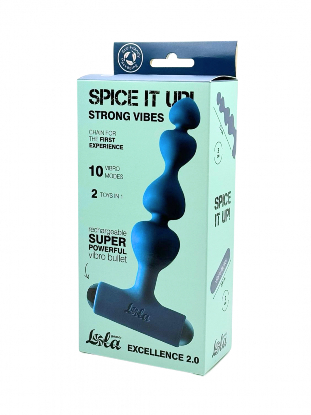 Анальная цепочка с перезаряжаемой вибропулей Spice it Up Excellence 2.0