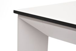 "Венето" обеденный стол из HPL 90х90см, цвет молочный, каркас белый