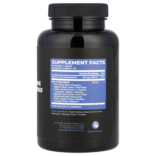 Nobi Nutrition, Премиальное средство для сжигания жира в ночное время, 120 капсул