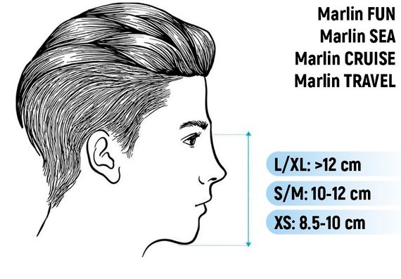 Полнолицевая маска Marlin Sea белый/голубой