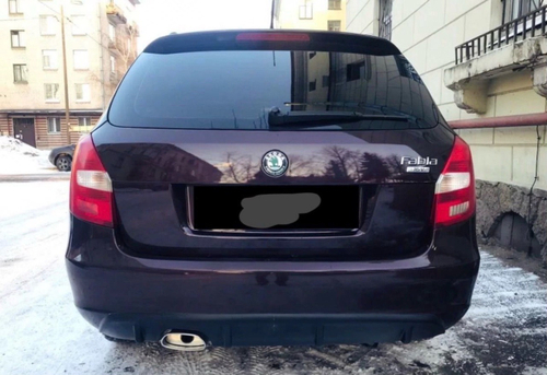 Диффузор на задний бампер Skoda Fabia MK 2 VRs