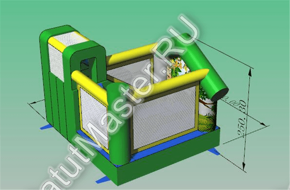 Небольшой надувной батут "Лесной домик"