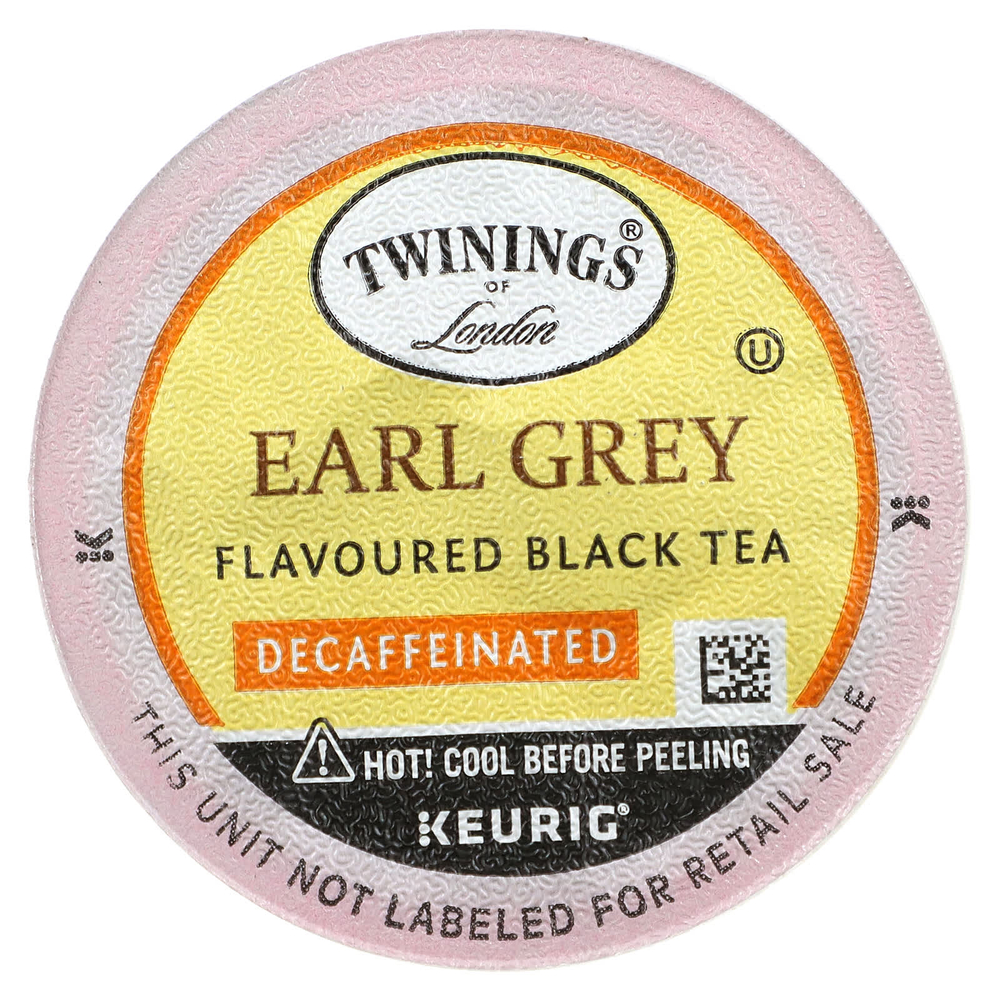 Twinings, Черный чай Earl Grey, без кофеина, 24 капсулы, по 3,2 г (0,11 унции)