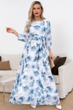 Платье Марго (белый/цветы) Р11-1245/5 Nikol