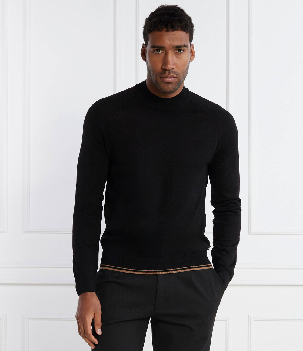 Хлопковый свитер perfino BOSS BLACK - черный(50506011)