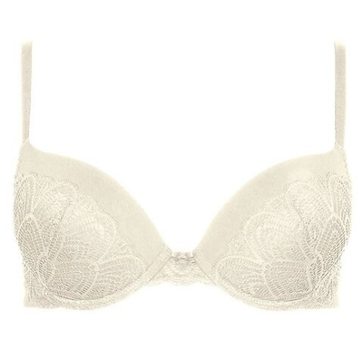 Кружевной бюстгальтер на косточках Grace (Размер: 36DD) (Цвет: кремовый)