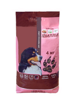 Сухой корм Дилли для взрослых собак всех пород, рыба, 4 кг