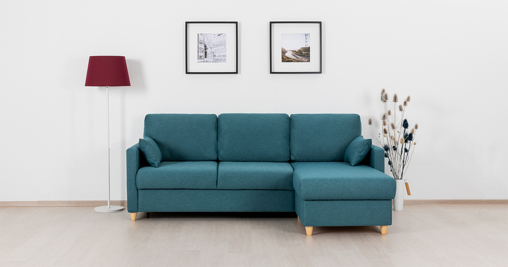 Дилан угловой диван-кровать (темно-зеленый)