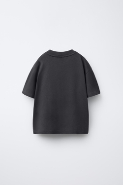 ZARA ФУТБОЛКА С ПРИНТОМ «СЕРФИНГ», АНТРАЦИТОВО-СЕРЫЙ