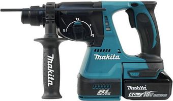 Аккумуляторный бесщеточный перфоратор Makita SDS+,18В, 1x5Ач, Li-ion DHR242RT