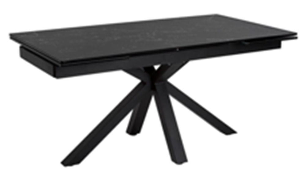 Стол керамический LA ALTA VENECJA Lauren black 160-240*90, каркас черный