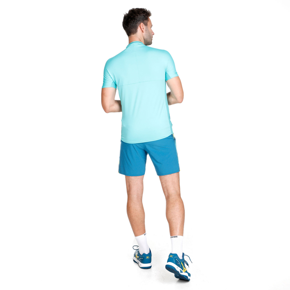 Мужское теннисное поло Mizuno Shadow Polo Men - Turquoise
