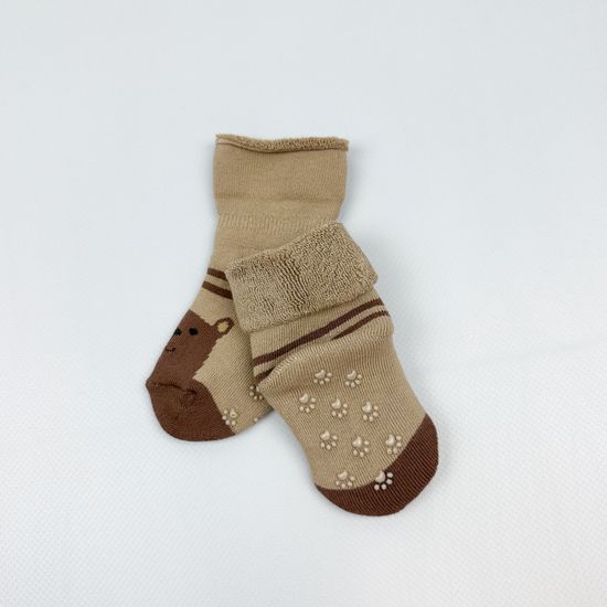 Носочки махровые со стоперами, Кофе