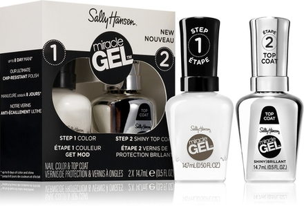 Sally Hansen Miracle Gel - Набор лаков для ногтей и верхнего покрытия оттенок 900 Get Mod, 2× 14,7 ml