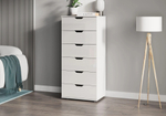Комод Генри-18 IKEA (МДФ) Белый DM635-6 60*45*133 см, Белый   Фиеста
