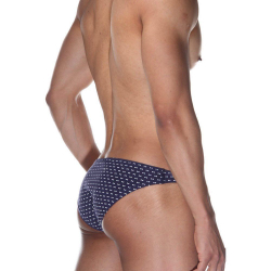 Трусы мужские слипы темно-синие с принтом DARKZONE DZN6467