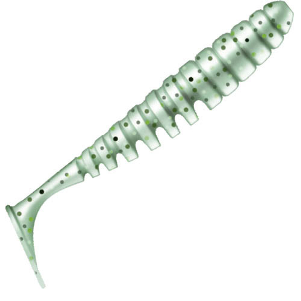 Приманка ZUB-SHAD  40мм(1,5")-12шт, (цвет 505) зеленый с блестками