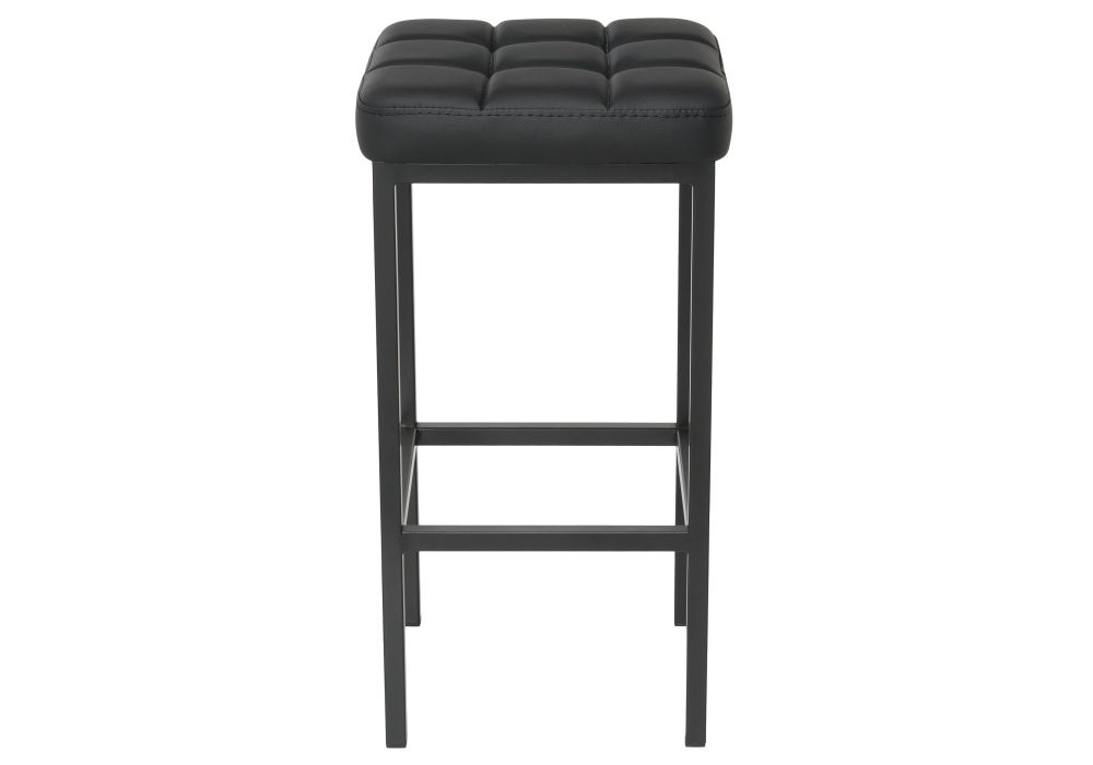 Барный стул Лофт кожзам d6 / черный матовый