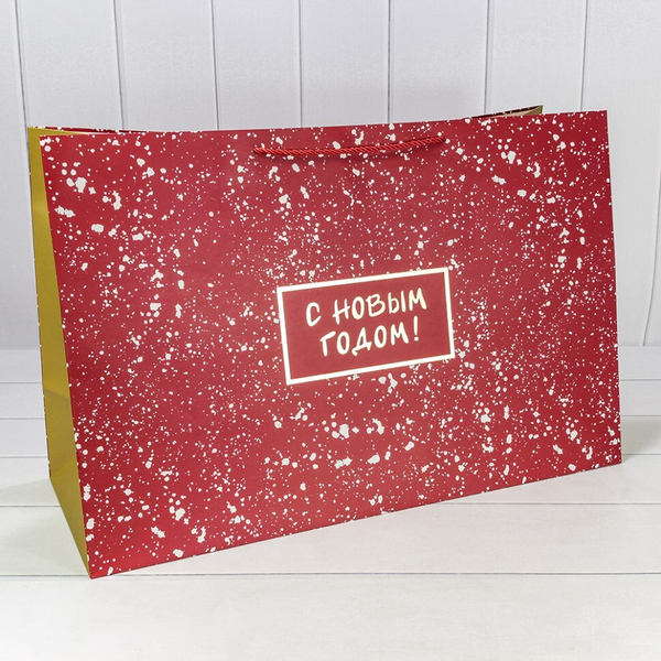 
          Пакет подарочный 64 х 42 х 20 см "Новый год" с тиснением (Красный)