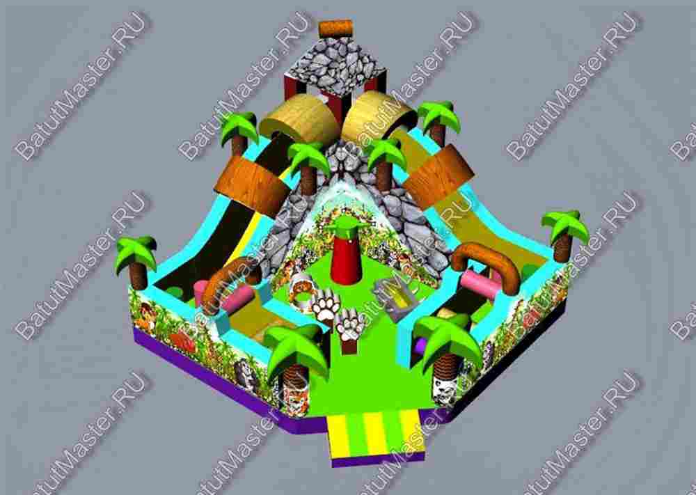 Надувной батут "В гостях у зебры"