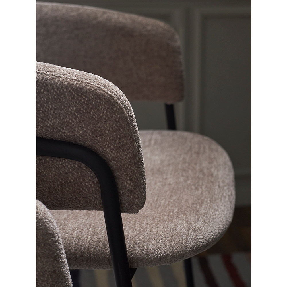 Стул барный Bergenson Bjorn Helning, мягкий шенилл, капучино