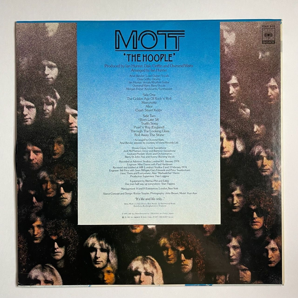 Винтажная виниловая пластинка LP Mott The Hoople The Hoople (Japan 1977) (No Obi) Crash Street Kidds
