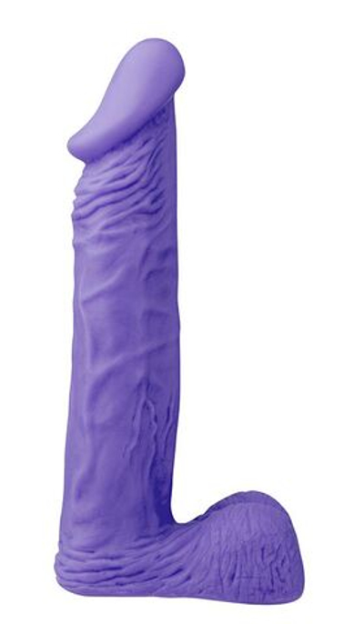 Фиолетовый фаллоимитатор большого размера XSKIN 9 PVC DONG - 23 см. (Цвет: фиолетовый)
