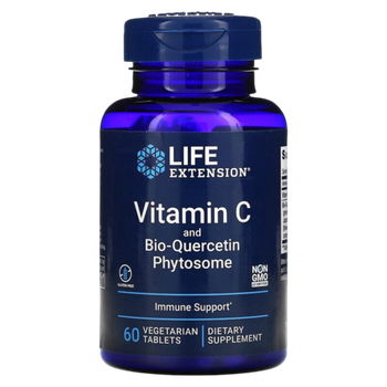 Life Extension Vitamin C and Bio-Quercetin Phytosome 60 tablets, Витамин C