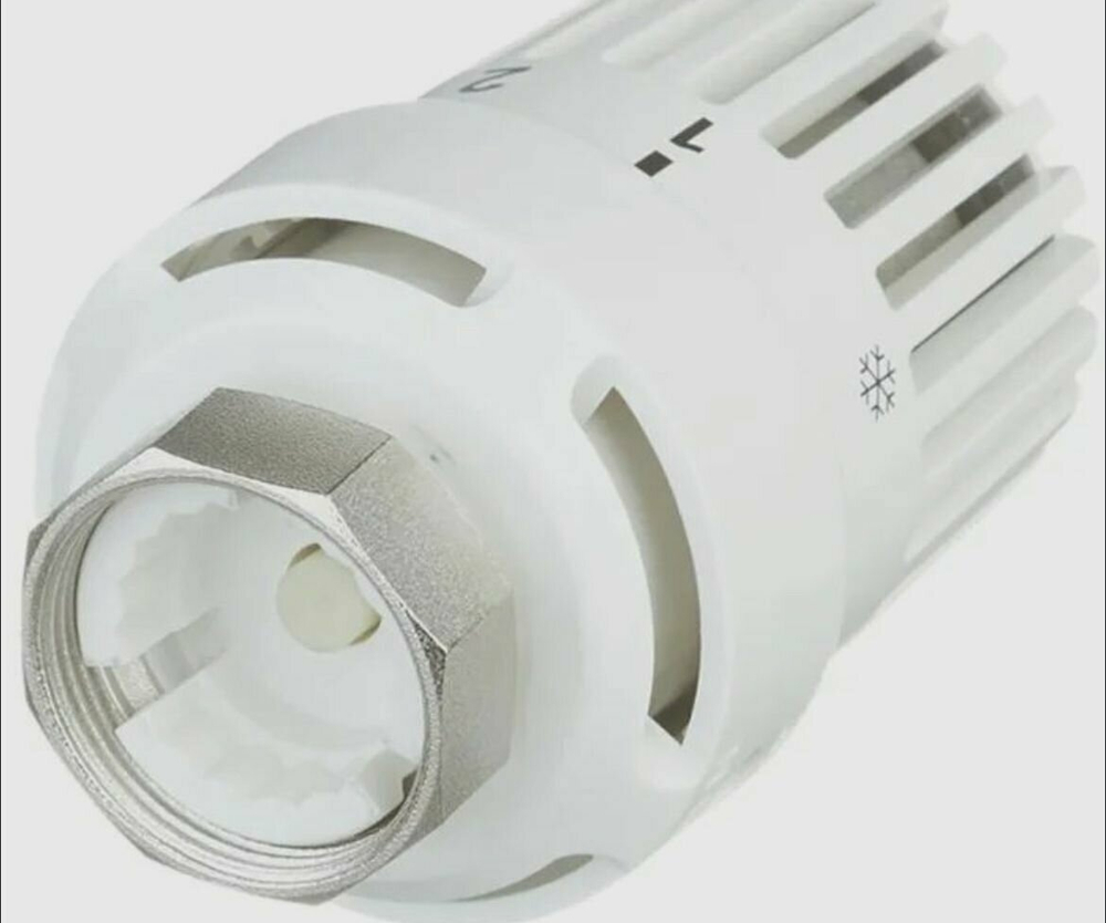 Термостатическая головка Oventrop Uni LH, артикул 1011465, белая, 7-28 С, с нулевой отметкой