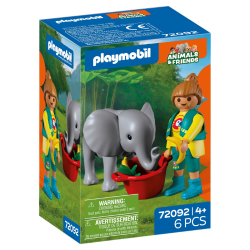 Playmobil - Animals & Friends Слоненок и опекун 72092