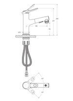 Cмеситель для раковины BelBagno BB-LVMD-NERO-W0 с вытяжным изливом