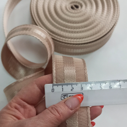 Стропа Однотонная Бежевая полосы 4 см