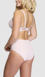 Трусы-слипы из мягкого микроволокна со вставками из вышитого тюля (Размер: 42) (Цвет: бордовый)