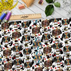 Ткань оксфорд 600 пёстрые игральные карты