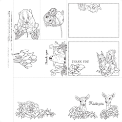 Gifts from animals Birth Moon Flower. Coloring Book