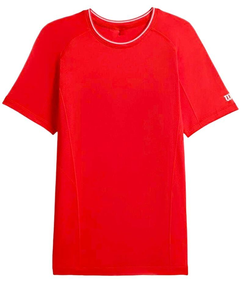 Теннисная футболка Wilson Team Seamless Crew T-Shirt - infrared